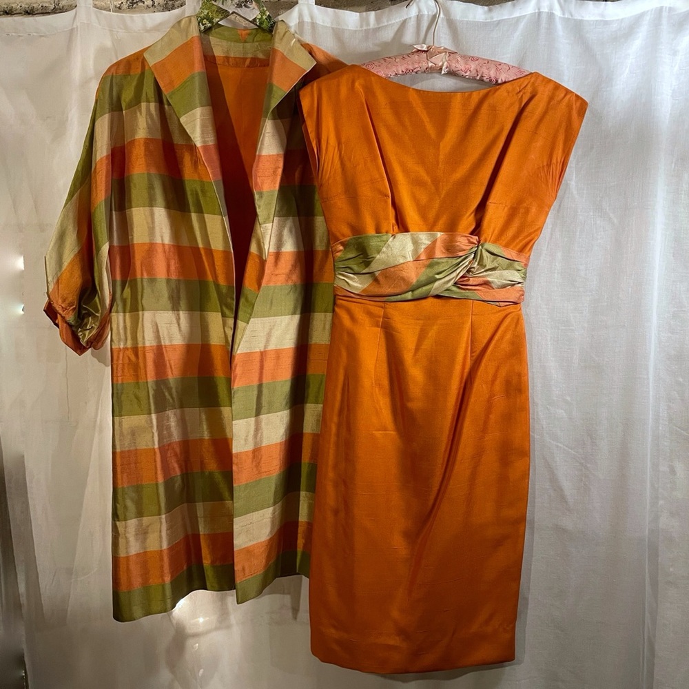 Vintage Cocktail Dress with Matching Overcoat